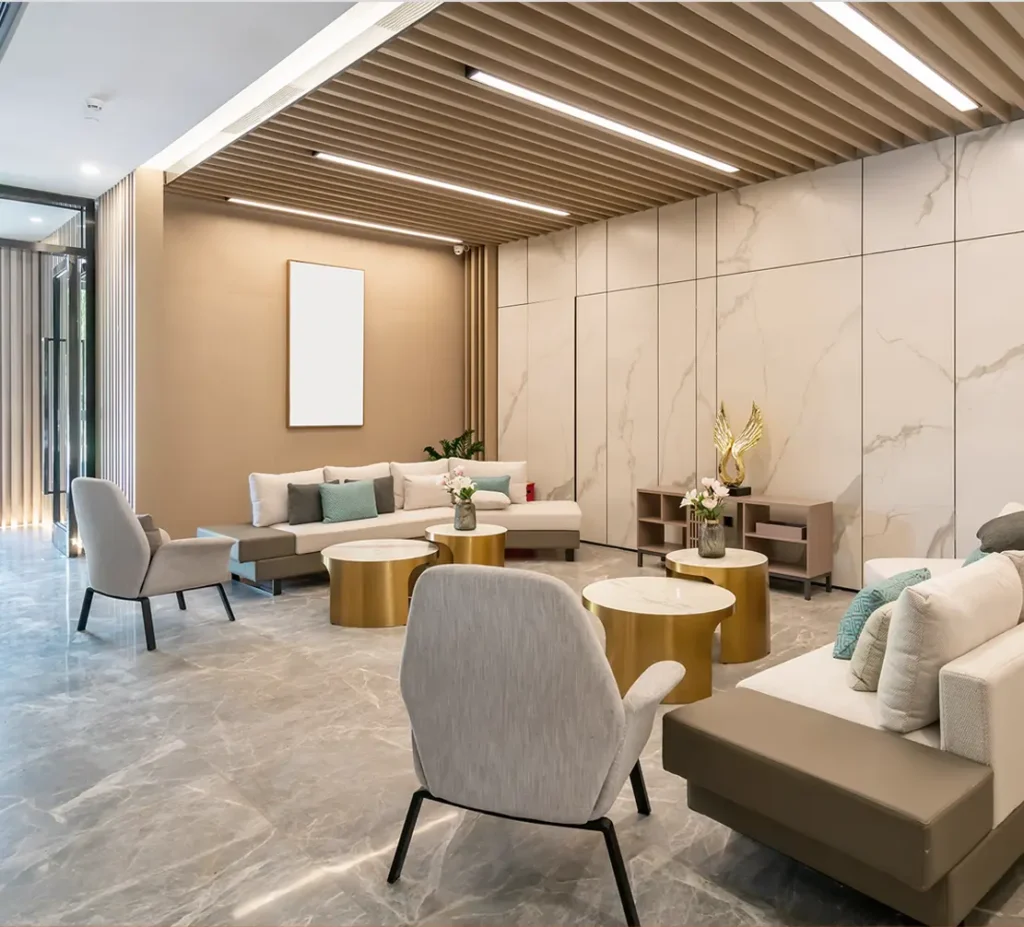 Waiting room interior fitout construction